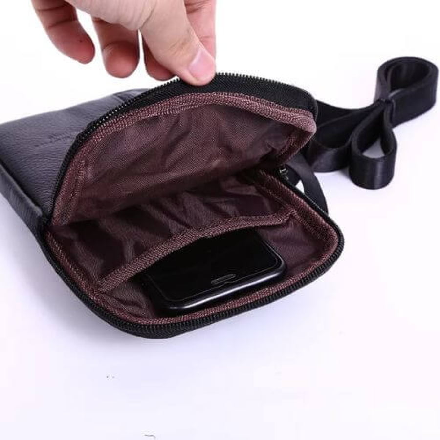 Bolsa Transversal Artesanal Couro Legítimo