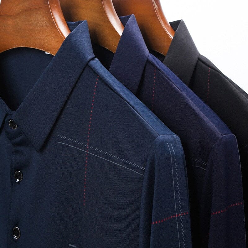 Camisa Comprida Polo Autum Com Manga E Gola Design Único Original (Você Ganha Um Relógio A Prova D'Água de Brinde)