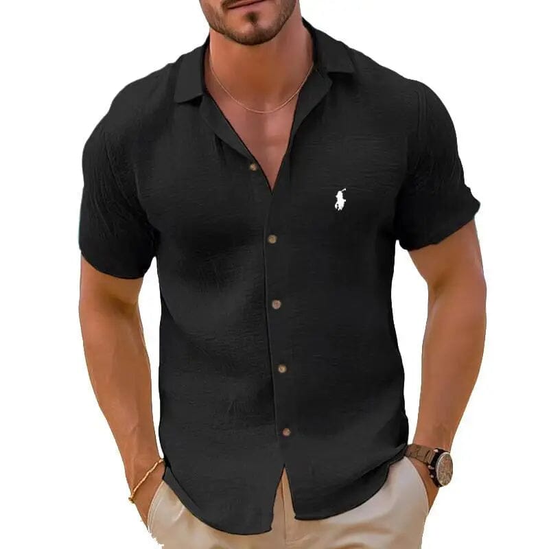 Camisa manga curta de linho puro - Ralph Lauren - Original