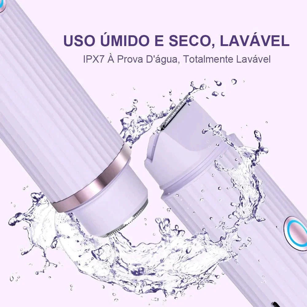 Depilador Elétrico Recarregável com Navalha Dupla