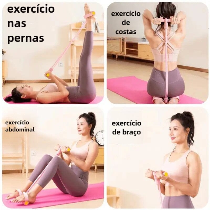Elástico de Treino Caseiro - 250+ Variações de Treinos - Versátil e Fácil de Usar