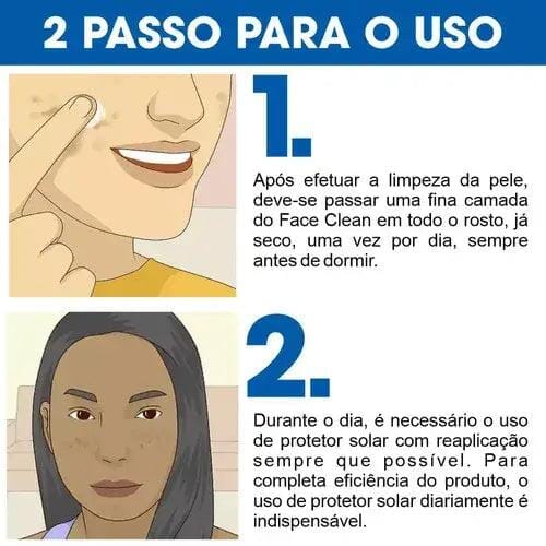 Face Clean - Creme Clareador de Pele para Manchas e Melasma