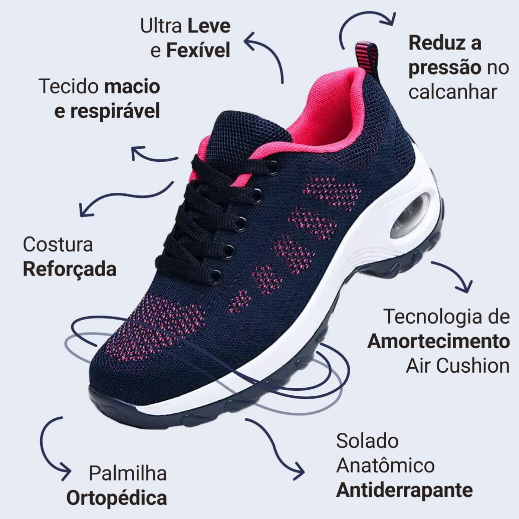 Tênis Ortopédico Anti Impacto - Conforto Flex | COMBO DE DOIS PARES