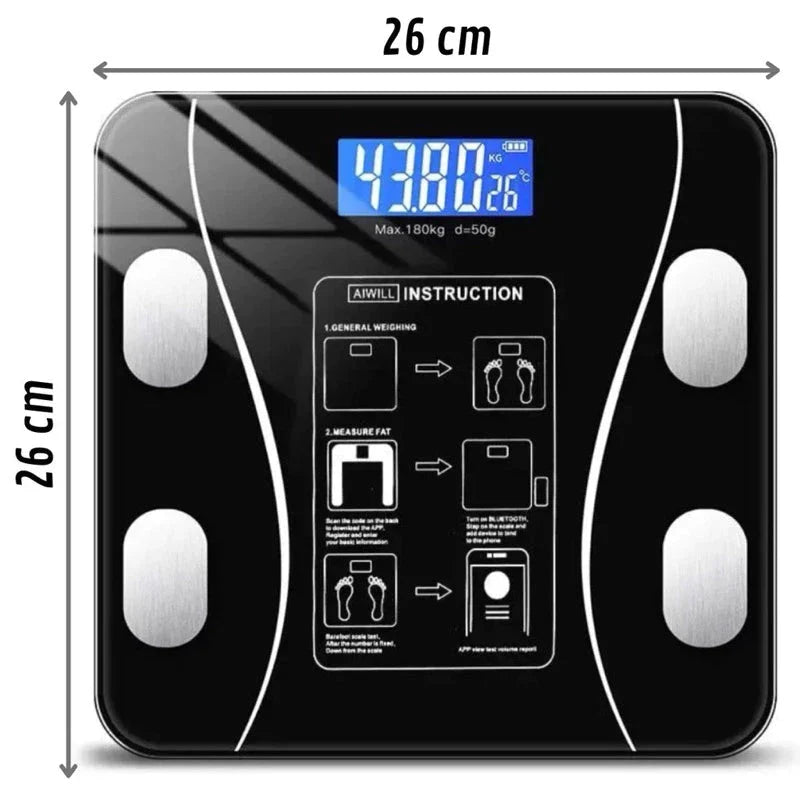 Balança Digital Medidora Corporal com Bioimpedância