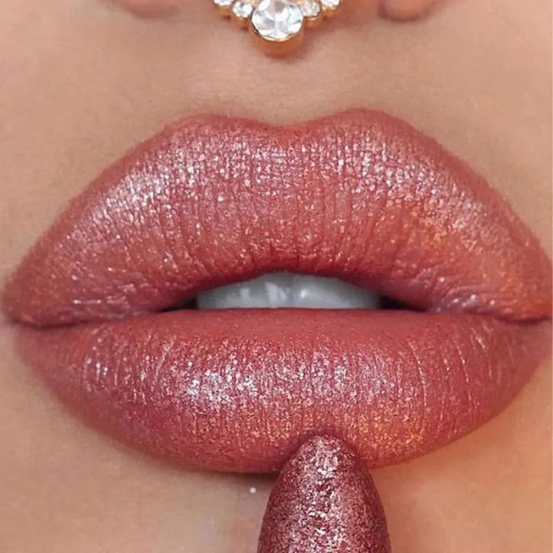 Batom Cintilante com Glitter Hidratante à Prova d'Água Vapor One