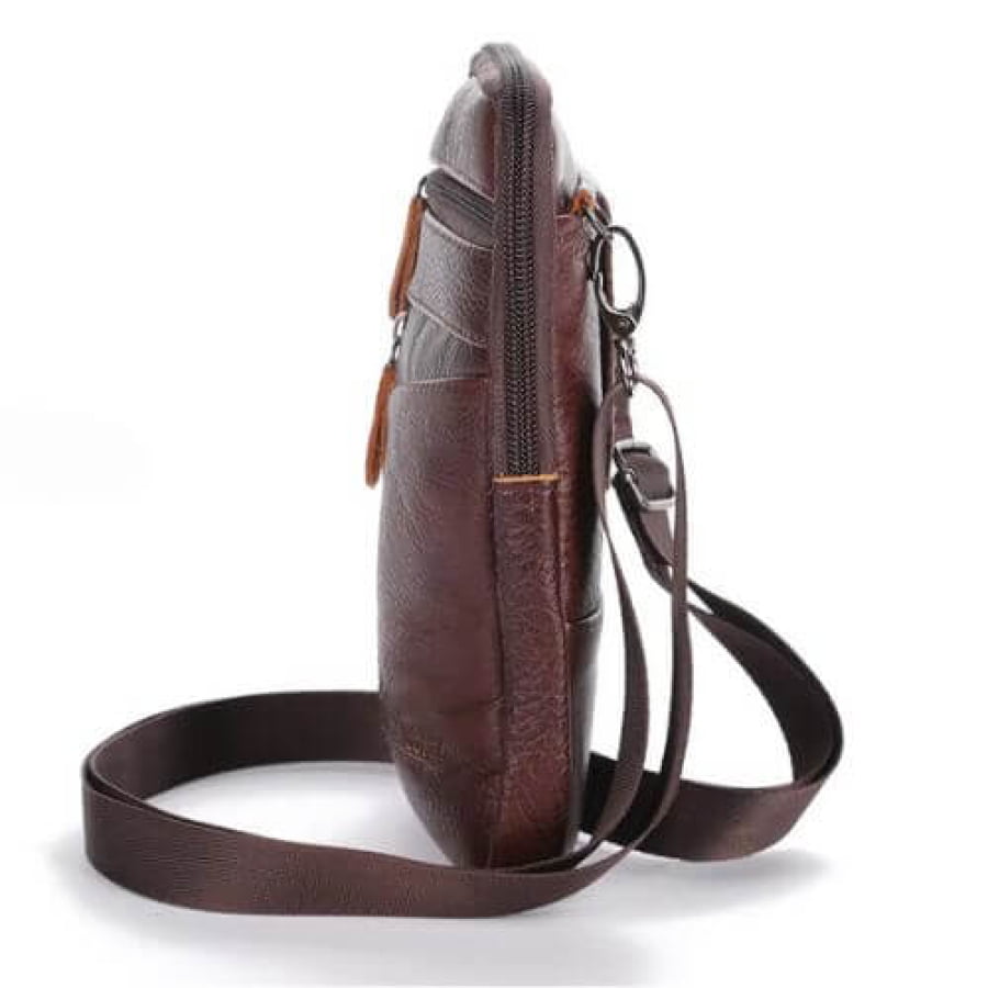 Bolsa Transversal Artesanal Couro Legítimo