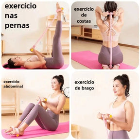 Elástico de Treino Caseiro - 250+ Variações de Treinos - Versátil e Fácil de Usar
