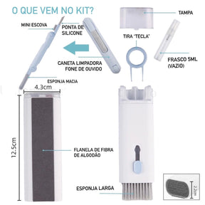 Escova de Limpeza para Teclado e Celular - CleanPro 7 em 1