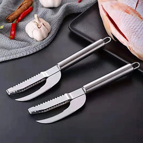 FishScaler - Faca Inoxidável 3 em 1 para Limpeza de Peixe