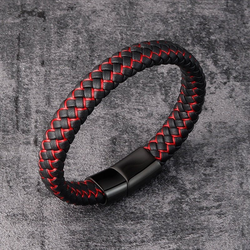Pulseira De Couro Trançado